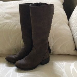 Girls lace up tall boots